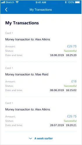 payment tracking Screen