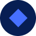 A blue diamond in a circle vector